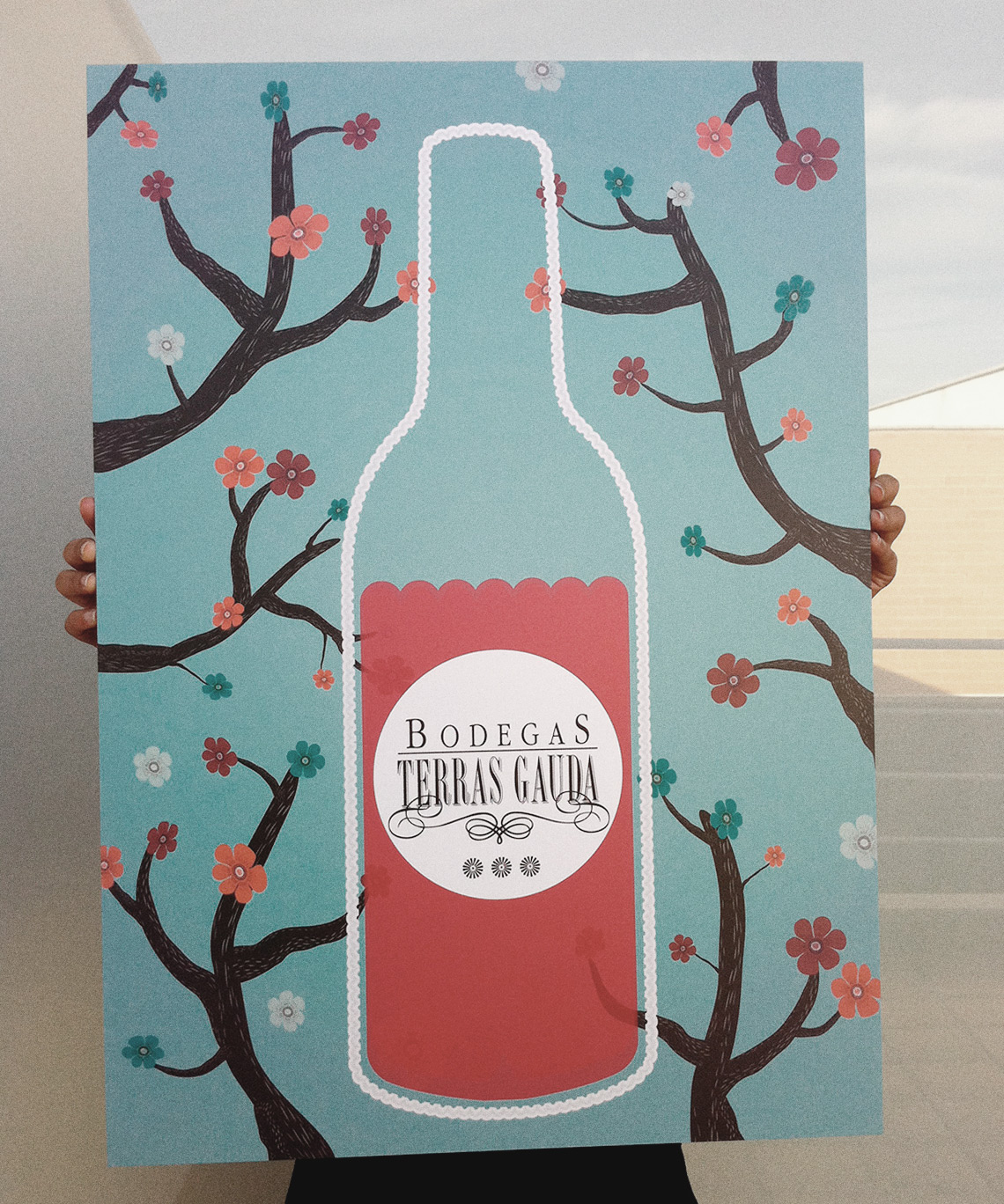 Diseño de cartel de flores